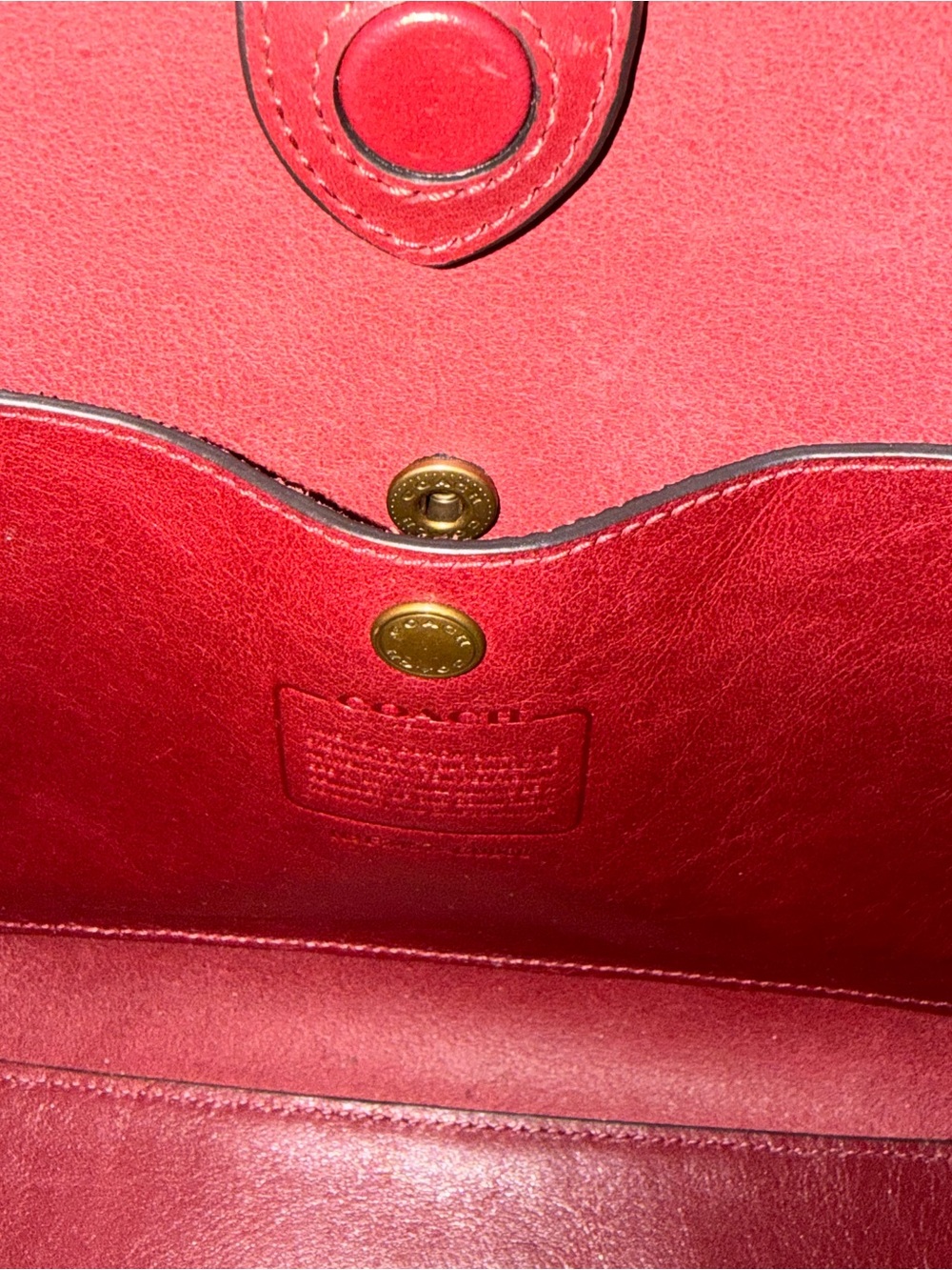 Coach Burgundy Leather Shoulder Hobo - Picture 5 of 6